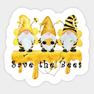 Save The Bees Gnomes Sticker